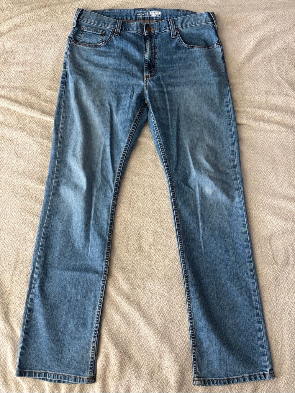Carhartt Men's Light Blue Straight Jeans